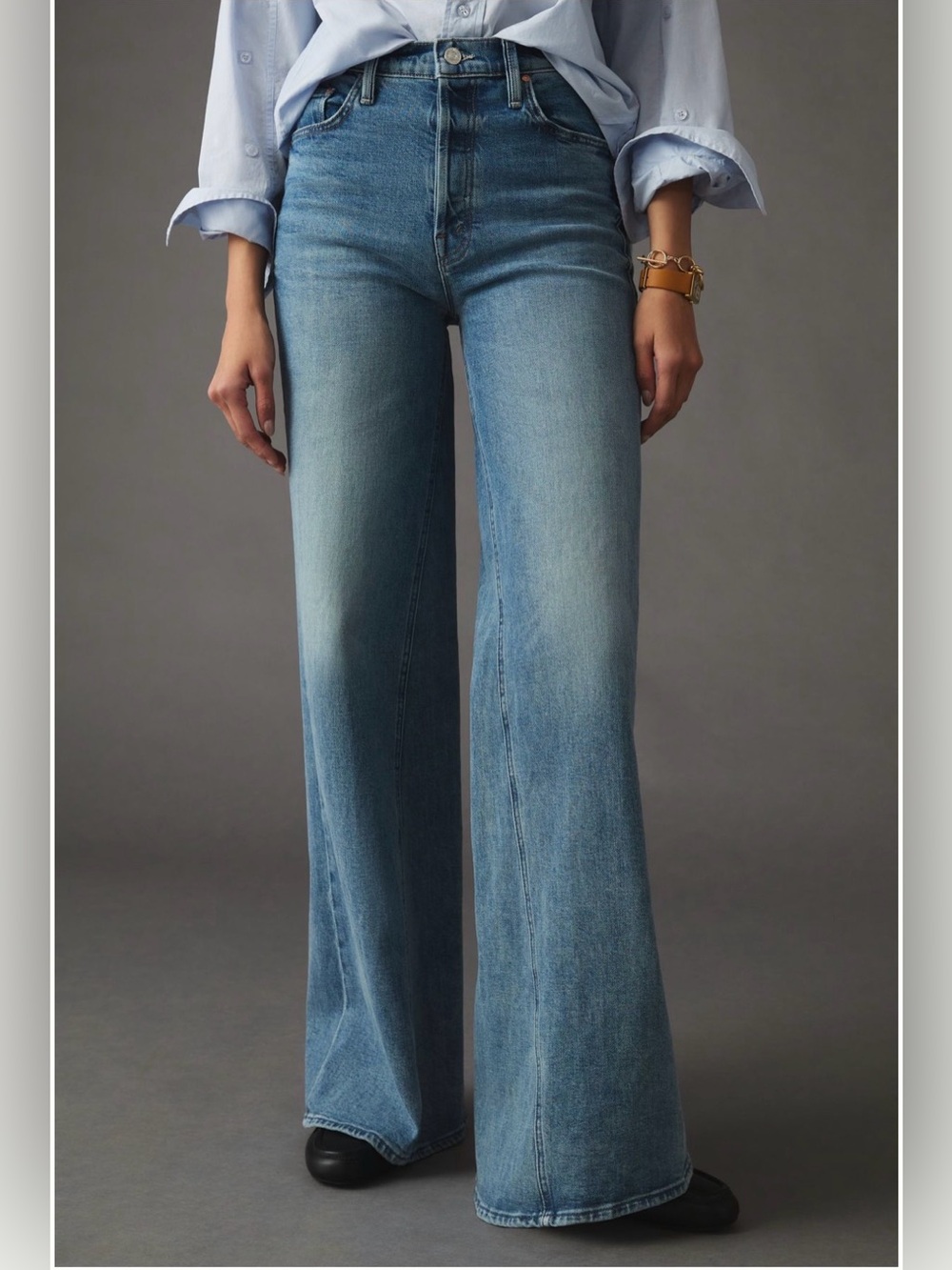 MOTHER Superior The Enchanter Heel Free & Wild Wide-Leg Jeans Size 32